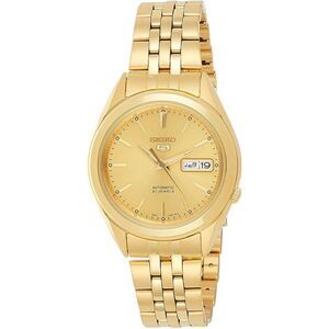 Seiko Men's 5 Gold Dial Watch - SNKL28K1